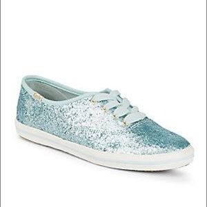 BNWT Blue Kate Spade Glitter Keds 8.5